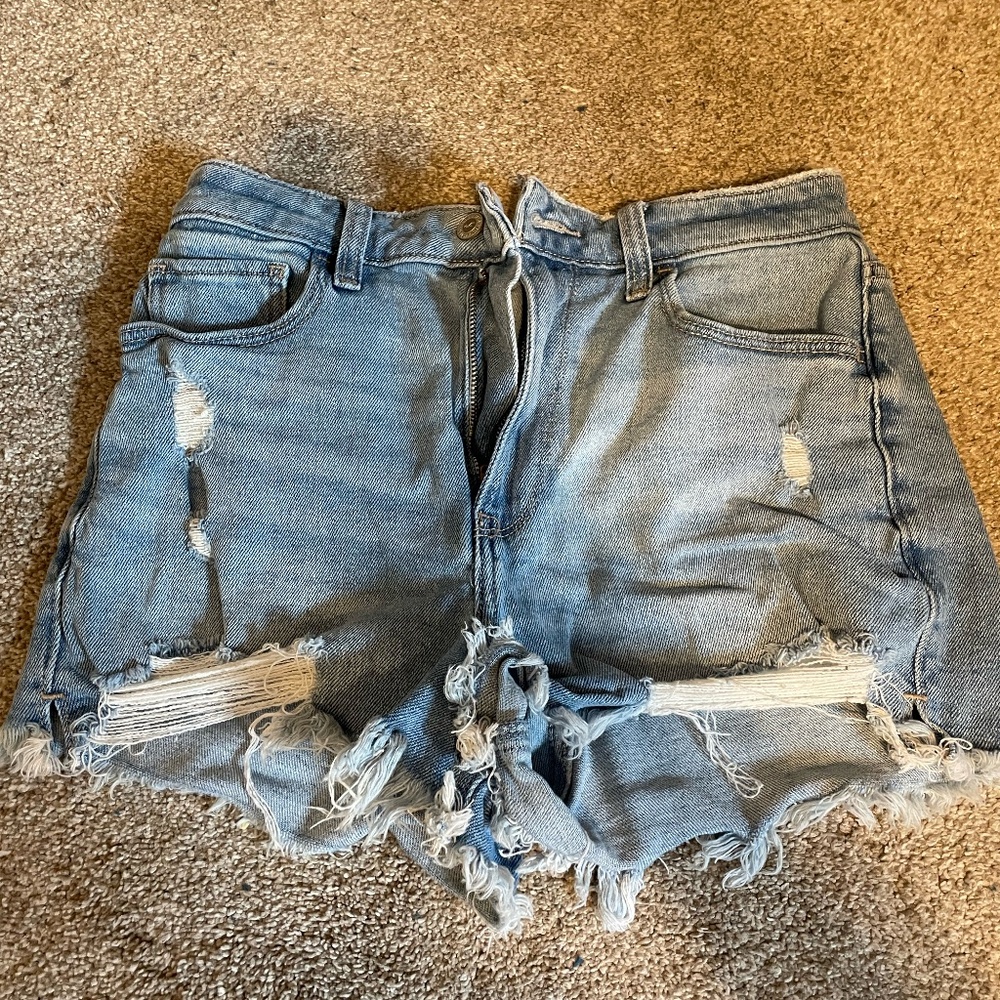 Hollister Destroyed Denim Shorts